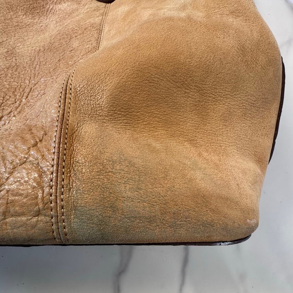 Brahmin Misha Toasted Rochelle Tote Caramel Nubuck Crock Embossed Leather - Picture 12 of 12